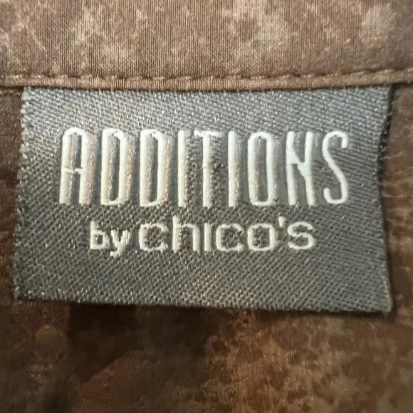 Additions by Chico’s Cocoa Brown Multi Zipper Lightweight Vest. Size 3.‎ - Picture 3 of 14